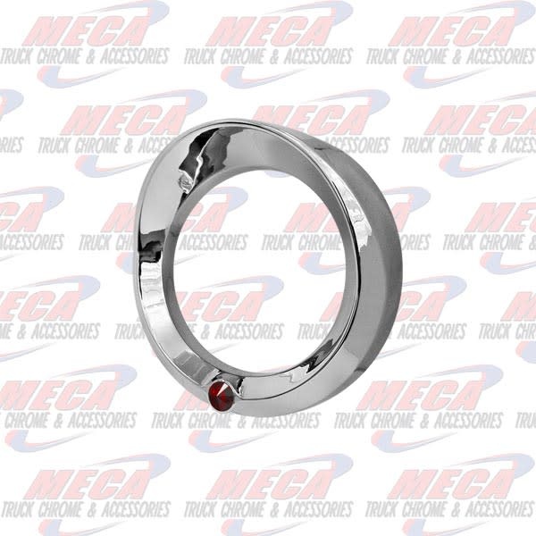 KW LARGE GAUGE CVR W/ RED JEWEL & VISOR