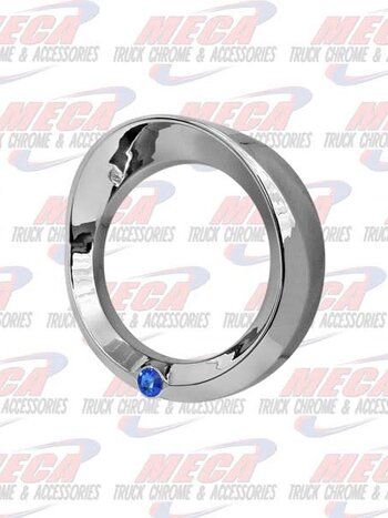 KW LARGE GAUGE CVR W/ BLUE JEWEL & VISOR