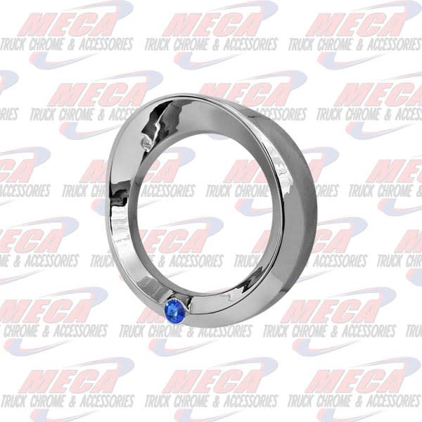 KW LARGE GAUGE CVR W/ BLUE JEWEL & VISOR