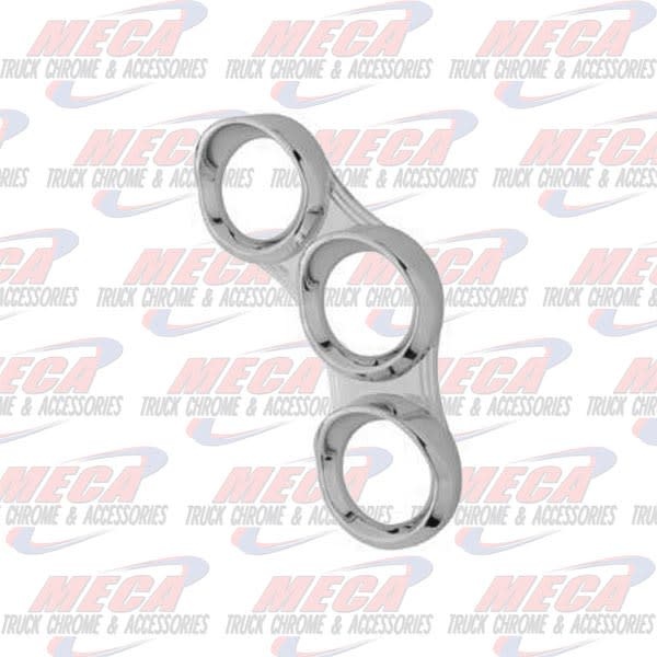 3 GAUGE BEZEL RIGHT PB 2006+ SMALL TRIPLE CURVED