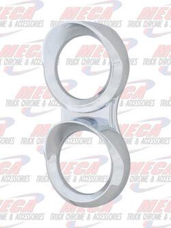 SMALL GAUGE COVER DUAL W/ VISOR FL CASCADIA 2008-2017
