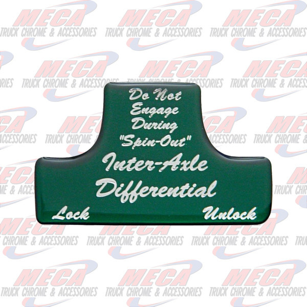 SWITCH GUARD STICKER FL GREEN AXLE/DIFFERENTIAL