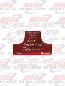 SWITCH GUARD STICKER FL REAR AXLE DIFFERENTIAL