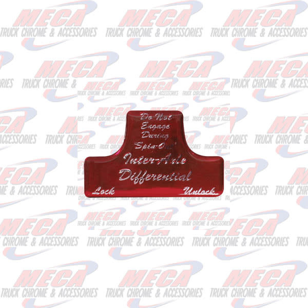 SWITCH GUARD STICKER FL REAR AXLE DIFFERENTIAL
