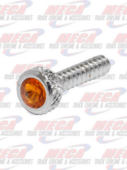 CR. SMALL DASH SCREW W/AMBER CRYSTAL FOR FREIGHTLINER