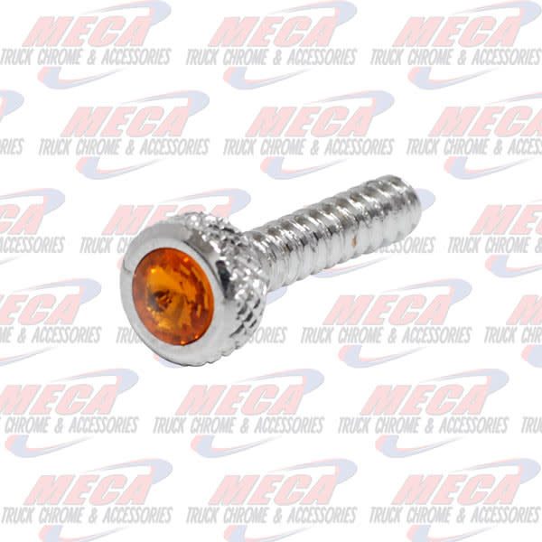 CR. SMALL DASH SCREW W/AMBER CRYSTAL FOR FREIGHTLINER