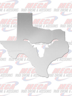 CR. STEEL LARGE TEXAS MAP WITH SKULL, STUD TYPE, 12"X11"