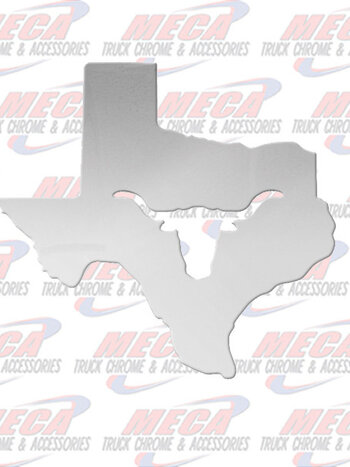 CR. STEEL LARGE TEXAS MAP WITH SKULL, STUD TYPE, 12"X11"