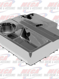CHROME CONSOLE BOX TOP KW & CUP HOLDER