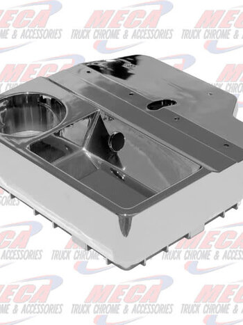 CHROME CONSOLE BOX TOP KW & CUP HOLDER