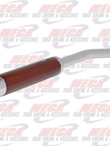 CHROME/WOOD TRAILER BRAKE HANDLE 8" BLUE