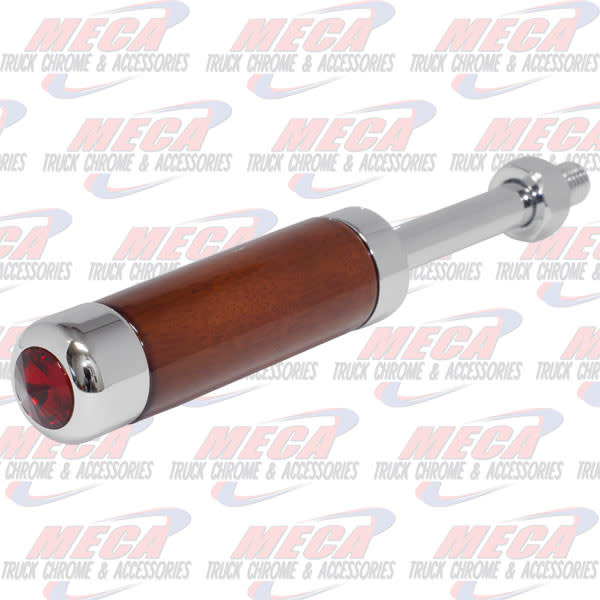 CHROME/WOOD TRAILER BRAKE HANDLE 5' RED