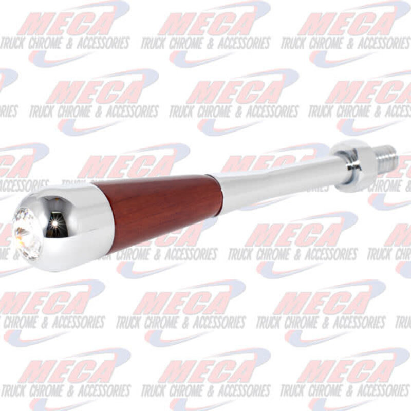 CHROME/WOOD TILT HANDLE FL CLEAR