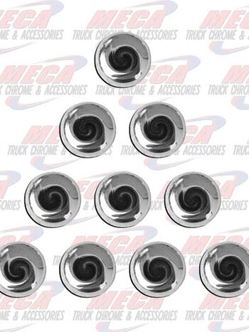SNAP CAPS SMALL 6-8 SCREWS CHROME 10/PACK