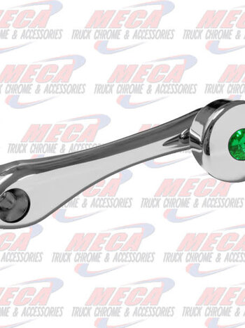 WINDOW CRANK HANDLE GREEN DIAMOND SLOTTED