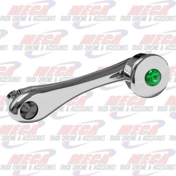 WINDOW CRANK HANDLE GREEN DIAMOND SLOTTED