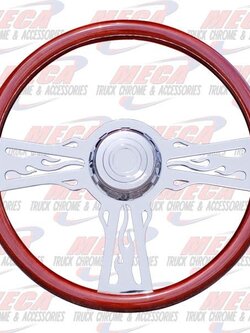 STEERING WHEEL W/ FLAMES FL