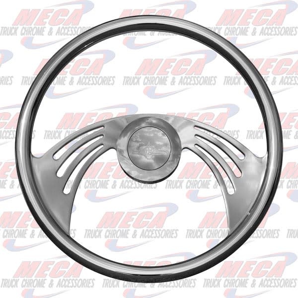 STEERING WHEEL 18" POLISHED AL   PB 98+ & KW 01+