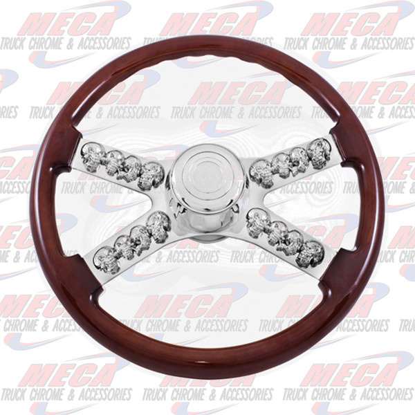 STEERING WHEEL W/ SKULLS 18" FREIGHTLINER