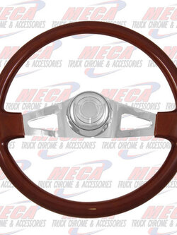 STEERING WHEEL ECO 2 SPOKE MAHOGANY 18''