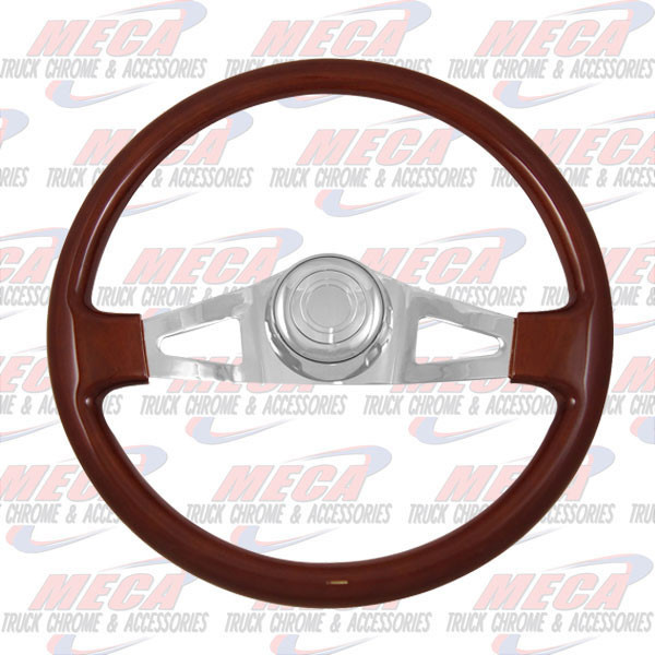 STEERING WHEEL ECO 2 SPOKE MAHOGANY 18''