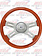 STEERING CREATIONS STEERING WHEEL 16'' ECO WOOD MAHOGANY W/ CHROME HUB