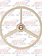 STEERING WHEEL RETRO OLD 3 SPOKE LOOK - BONE WHITE