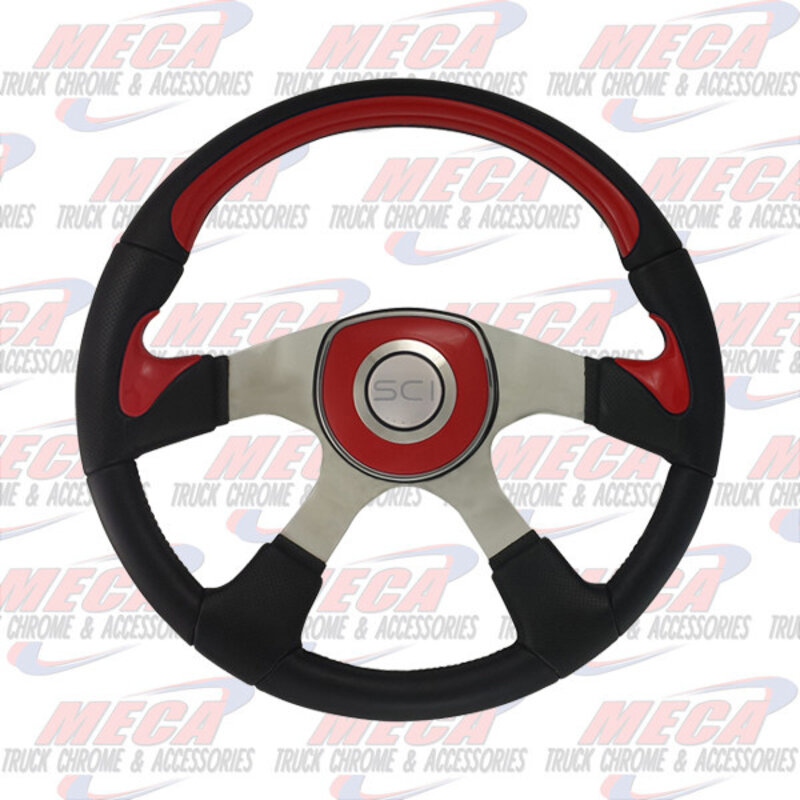 STEERING WHEEL PETERBILT 18'' TRAVELER R/Y/B