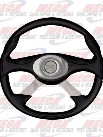 STEERING WHEEL 18'' GENESIS 4 SPOKE CHROME OVAL PAD