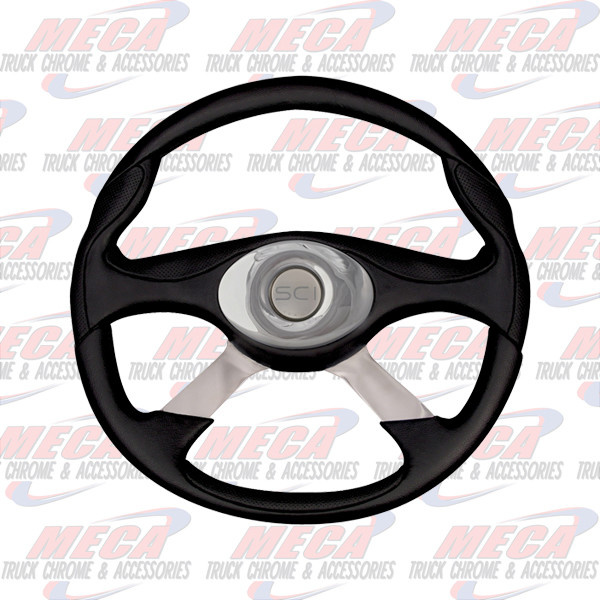 STEERING WHEEL 18'' GENESIS 4 SPOKE CHROME OVAL PAD