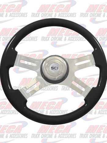 STEERING WHEEL 16'' ECO BLACK W/ MATCHING HUB