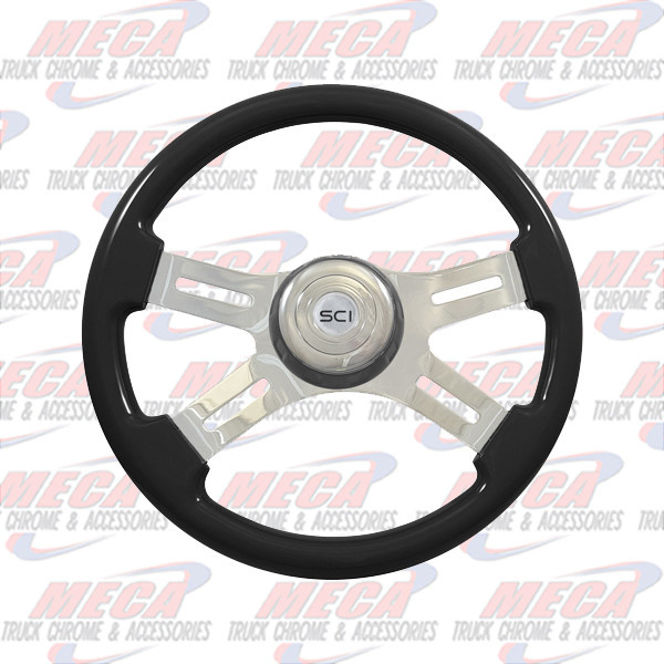 STEERING WHEEL 16'' ECO BLACK W/ MATCHING HUB