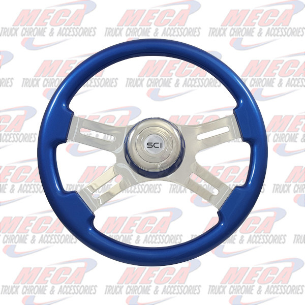 STEERING WHEEL 16'' ECO BLUE W/ MATCHING HUB