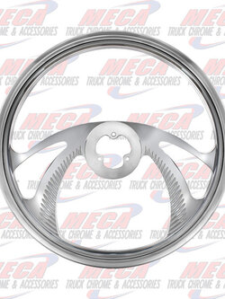 STEERING WHEEL 18" CHROME ALUMINUM SCORPION