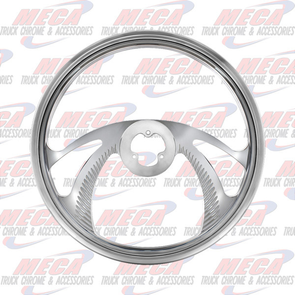 STEERING WHEEL 18" CHROME ALUMINUM SCORPION