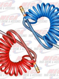COILED AIR HOSE SET (RED/BLUE) 15'