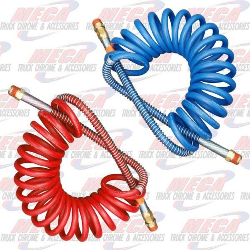 COILED AIR HOSE SET (RED/BLUE) 15'