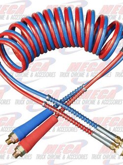 COILED AIR HOSE SET PASTED TOGETHER - MAGNUM 15'