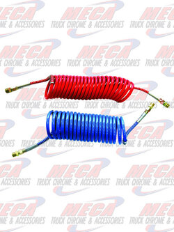 COILED AIR HOSE SET (RED/BLUE) 15' ECO