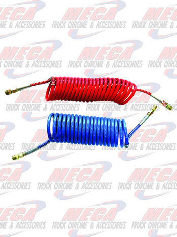 COILED AIR HOSE SET (RED/BLUE) 15' ECO