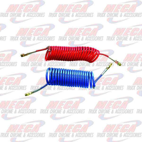COILED AIR HOSE SET (RED/BLUE) 15' ECO