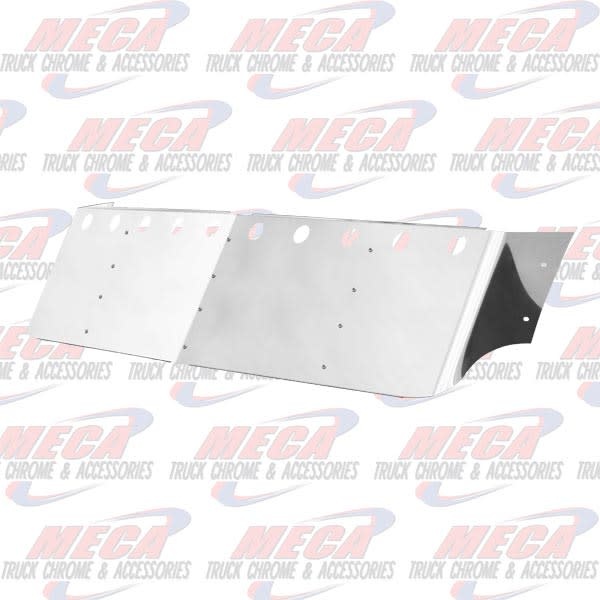 VISOR DROP FL CENTURY W/ 10 LT HOLES SS 18" 98-04 (2 SIDE BOLTS)