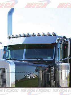 VISOR DROP PB 379 STND 2004-UP 13" PLAIN S/S