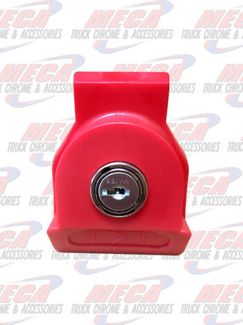 GLAD HAND LOCK RED PLASTIC WITH KEY