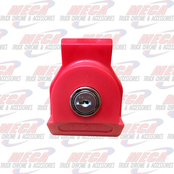 GLAD HAND LOCK RED PLASTIC WITH KEY