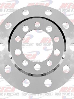 FRONT WHEEL COVER 24.5" SIMULATOR S/S 10 HOLE