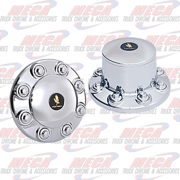 CENTER CAP WHEEL COVER SIMULATOR SET 19.5" 8LUG 20MM STUD, 30MM NUT SET4 - FITS FORD AND FL 1195 AND PRIOR, AND ALSO 2019+ GM