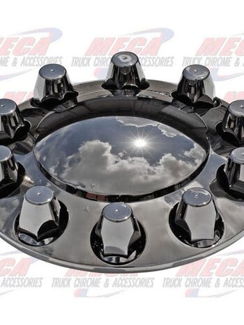 FRONT AXLE COVER PLASTIC 33MM BLACK CHROME EACH