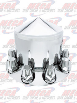 REAR AXLE COVER PLASTIC 33MM CHROME EA - POINTED