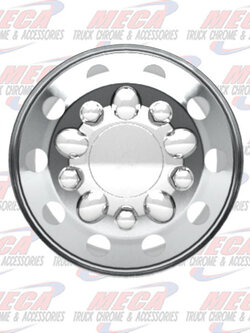 OMEGA FRONT WHEEL KIT AXLE COVER 10 LUG CHROME